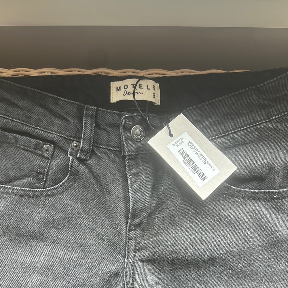 Motel Rocks Black Flare Wide Leg Jeans